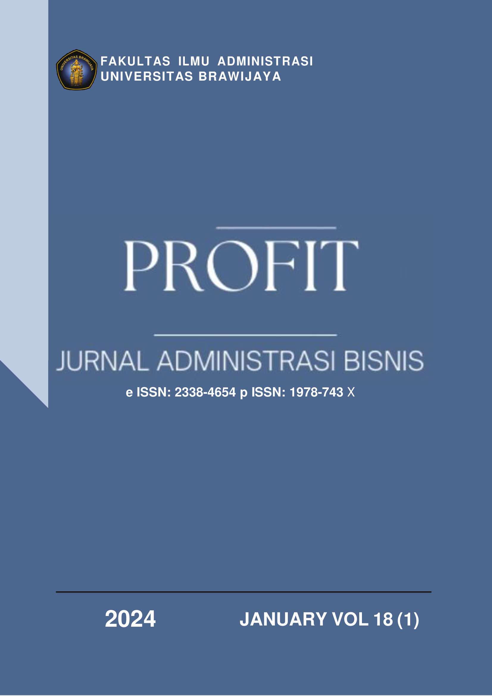 					View Vol. 18 No. 1 (2024): Profit : Jurnal Administrasi Bisnis
				